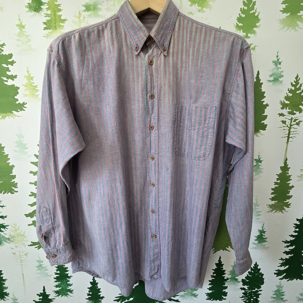 Striped Vintwge Men's Rising Look Button-Down